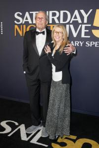 Chevy Chase, Jayni Chase at SNL50: The Anniversary Special at 30 Rockefeller Plaza on February 16, 2025 in New York, New York.
