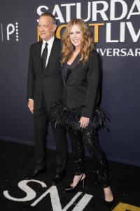 Tom Hanks, Rita Wilson at SNL50: The Anniversary Special at 30 Rockefeller Plaza on February 16, 2025 in New York, New York.