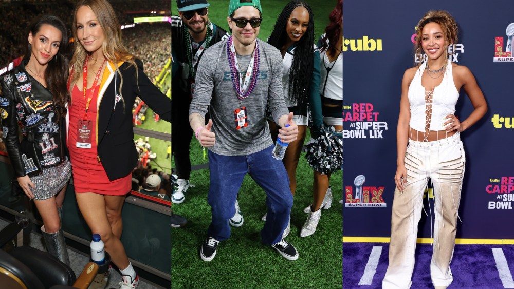 Celebrities attend Super Bowl LIX 2025, nikki glaser, pete davidson, tinsashe