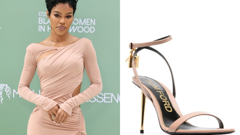 teyana taylor custom amiri gown tom ford padlock sandals essence black women in hollywood awards 2025