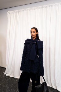 Backstage at the Tory Burch spring 2025 ready-to-wear show at New York Fashion Week.