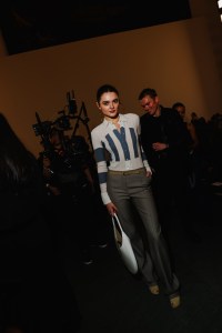 Charlotte Lawrence at the Tory Burch Fall 2025 Ready-to-Wear show