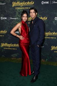 Alexa Barajas, Kevin Alves at the "Yellowjackets" Season 3 Global Premiere held at DGA Theater on February 13, 2025 in Los Angeles, California.