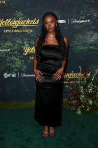 Nia Sondaya at the "Yellowjackets" Season 3 Global Premiere held at DGA Theater on February 13, 2025 in Los Angeles, California.
