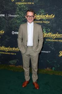 Elijah Wood at the "Yellowjackets" Season 3 Global Premiere held at DGA Theater on February 13, 2025 in Los Angeles, California.