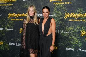 Monet Mazur, Simone Kessell at the "Yellowjackets" Season 3 Global Premiere held at DGA Theater on February 13, 2025 in Los Angeles, California.
