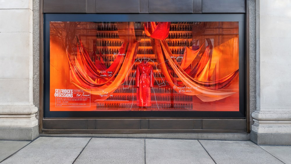 Selfridges' hot sauce-inspired window display.