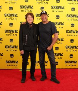 John Fogerty, Tom Morello at Keynote "John Fogerty and Tom Morello" during SXSW Conference & Festivals at Austin Convention Center on March 12, 2025 in Austin, Texas.