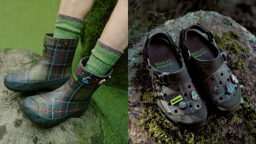 Barbour x Crocs collection.