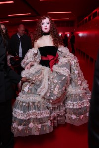 PARIS, FRANCE - MARCH 09: Chappell Roan attends Valentino "Le meta-theatre des intimites" show as part of Paris Fashion Week on March 09, 2025 in Paris, France. (Photo by Victor Boyko/Getty Images for Valentino)