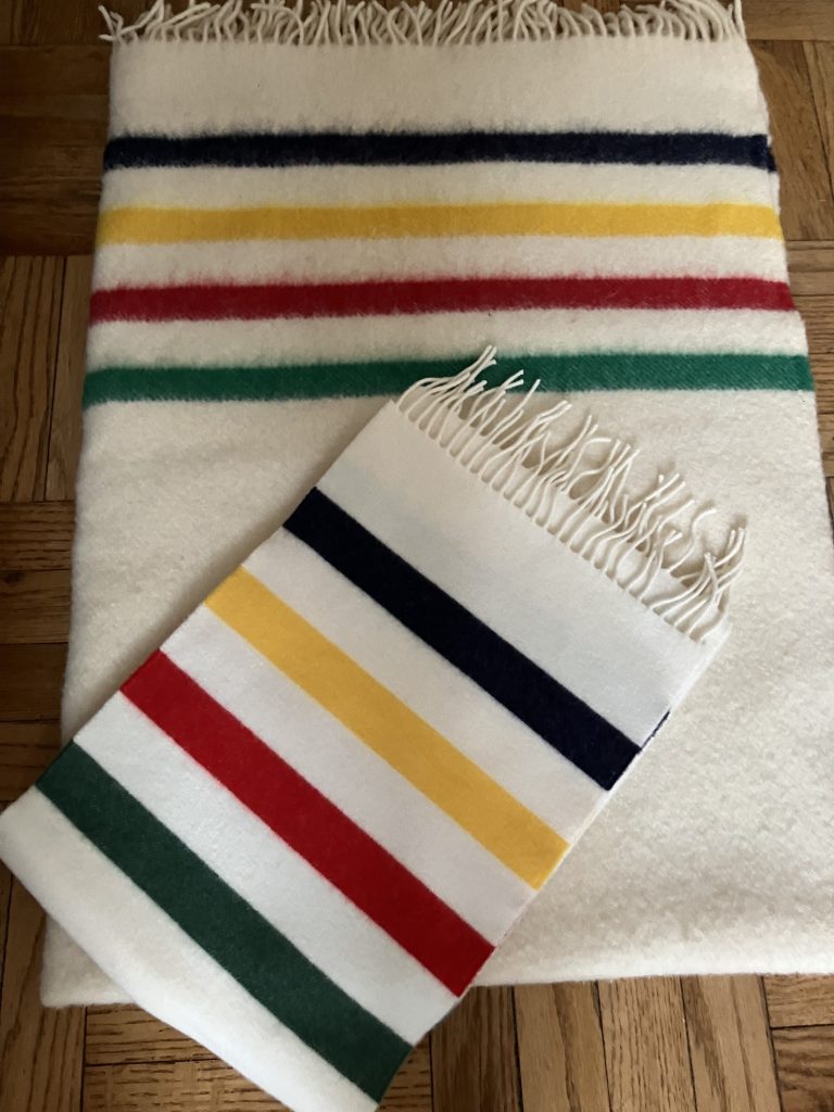 Hudson's Bay signature striped blanket and scarf