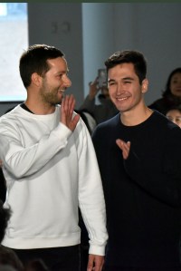 Jack McCollough and Lazaro Hernandez on the runway at Proenza Schouler Fall 2017 ready-to-wear show.