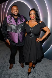 NASHVILLE, TENNESSEE - MARCH 19: (L-R) Michael Trotter Jr. and Tanya Trotter of The War and Treaty attend Opry 100: A Live Celebration at Grand Ole Opry at the Ryman Auditorium on March 19, 2025 in Nashville, Tennessee.  (Photo by Jason Kempin/Getty Images for the Grand Ole Opry)