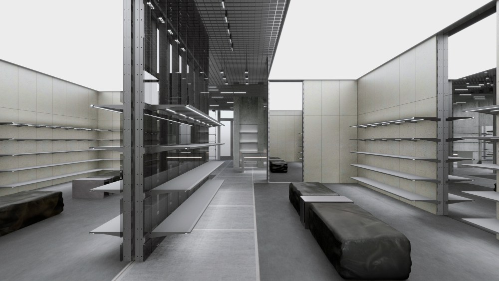A rendering of the new Balenciaga store in Orlando, Fla.