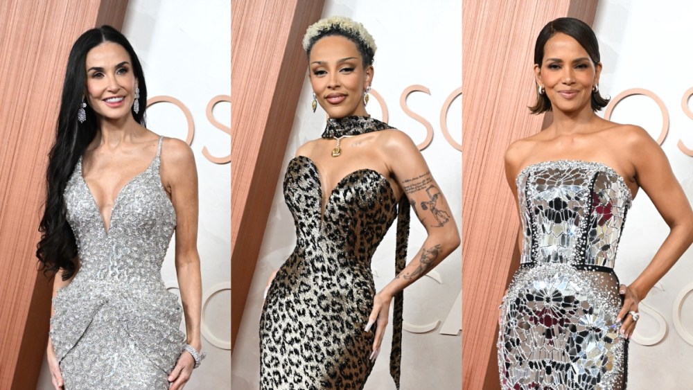 Demi Moore, Doja Cat and Halle Berry at the 2025 Oscars on March 2 in Los Angeles, metallics trend, awards, red carpet, Balmain, Christian Siriano, Armani Privé