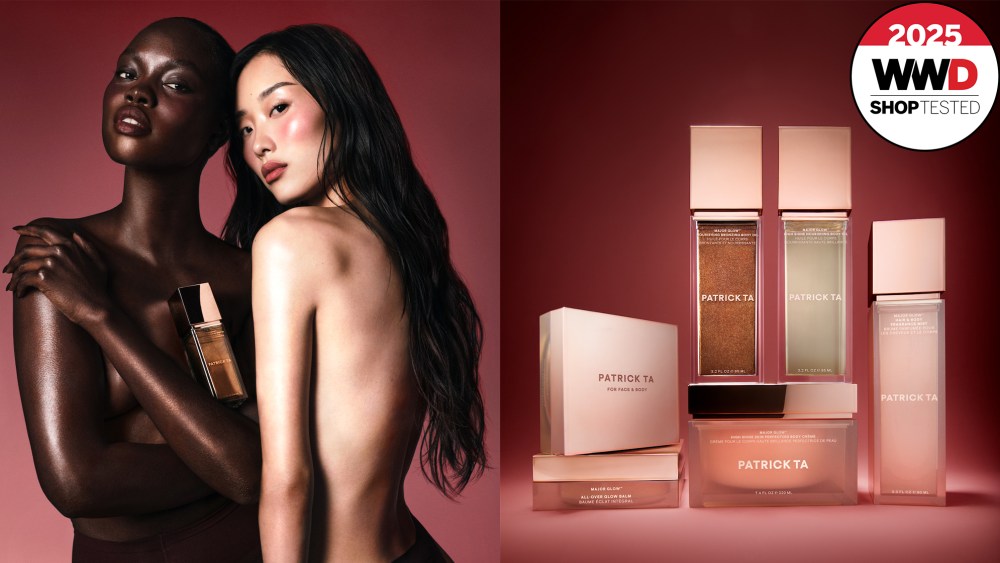 women wearing Patrick Ta's body care collection, Patrick Ta body lotion, oil, and balm that our editors tested