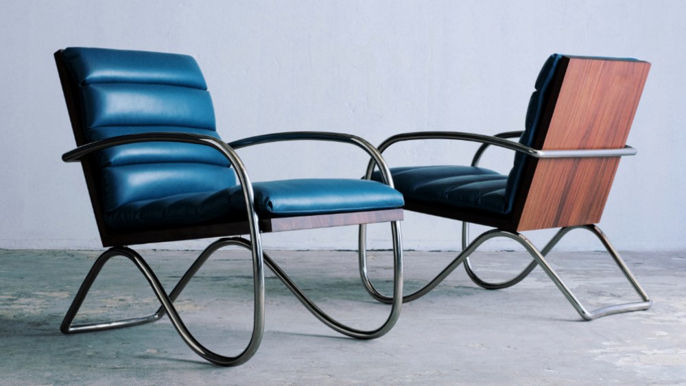 Saint Laurent's reedition of the Indochina guest armchair by Charlotte Perriand
