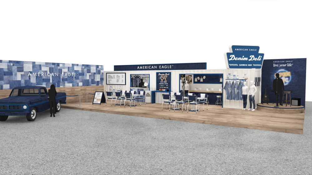 A rendering of American Eagle's Denim Deli in Nashville.