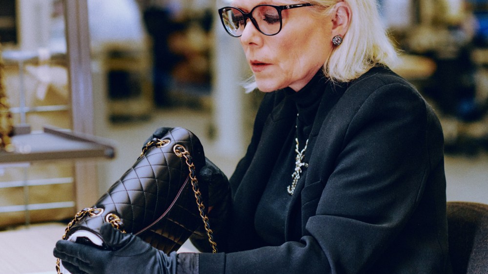 Inspecting a handbag at Chanel’s AVH factory.