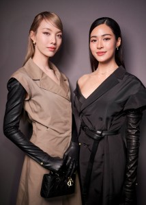 Kornnaphat Sethratanapong and LingLing Sirilak Kwong at the Christian Dior Fall RTW 2025.