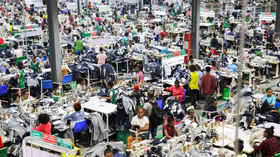 A textile factory at Hawassa Industrial Park in Hawassa, Ethiopia.