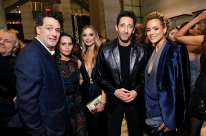 Charles Guard, Felicity Jones, Georgina Chapman, Adrien Brody, Joseph Hobbs, and Nathalie Emmanuel