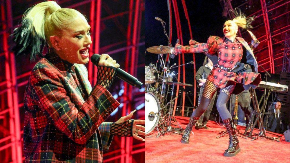Gwen Stefani performs onstage during the Clarins Icons Event at the Academy Museum of Motion Pictures on March 21, 2025, in Los Angeles.