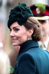 LONDON, ENGLAND - MARCH 17: Catherine, Princess of Wales during the 2025 Irish Guards' St. Patrick's Day Parade at Wellington Barracks on March 17, 2025 in London, England. Catherine, Princess of Wales attends the parade as Colonel of the Regiment. (Photo by Chris Jackson/Getty Images)
