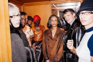 Backstage at Miu Miu Fall 2025 Ready-to-Wear Collection at Paris fashion Week