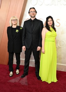 Stephanie Guillon, Pierre Olivier Persin, Marilyne Scarselli at the 97th Oscars held at the Dolby Theatre on March 2, 2025 in Hollywood, California.