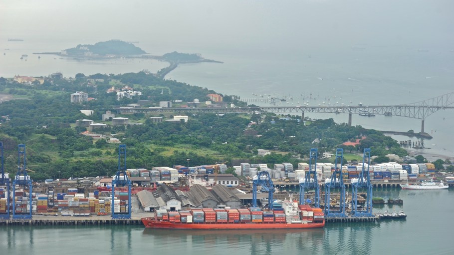 The Port of Balboa, seen here, is one of two ports acquired from CK Hutchison Holdings.