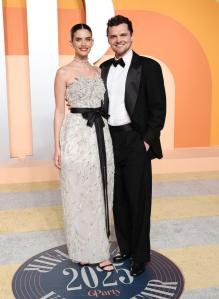 Sara Sampaio, Ray Nicholson at the 2025 Vanity Fair Oscar Party Hosted By Radhika Jones held at Wallis Annenberg Center for the Performing Arts on March 02, 2025 in Beverly Hills, California.