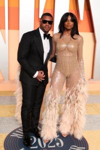 Russell Wilson, Ciara at the 2025 Vanity Fair Oscar Party Hosted By Radhika Jones held at Wallis Annenberg Center for the Performing Arts on March 02, 2025 in Beverly Hills, California.