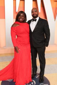 Uzo Aduba, Robert Sweeting at the 2025 Vanity Fair Oscar Party Hosted By Radhika Jones held at Wallis Annenberg Center for the Performing Arts on March 02, 2025 in Beverly Hills, California.