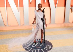 Cynthia Erivo at the 2025 Vanity Fair Oscar Party Hosted By Radhika Jones held at Wallis Annenberg Center for the Performing Arts on March 02, 2025 in Beverly Hills, California.