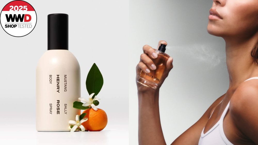 brown container of body spray 