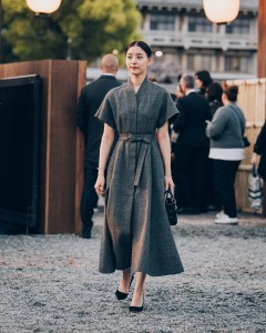 Yuko Araki street style at Dior Pre-Fall 2025 in Kyoto