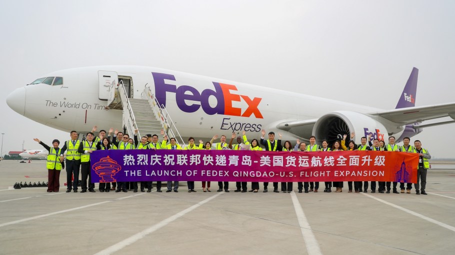 In November, Fedex increased its weekly flights from Qingdao to the United States from one to five.