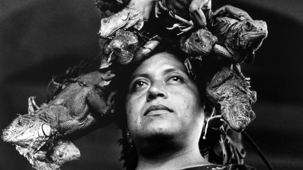 A 1979 photo by Gracelia Iturbide titled "Our Lady of the Iguanas."