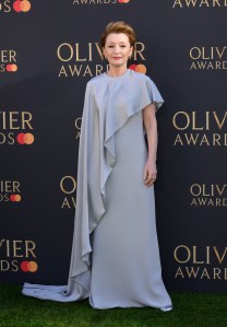LONDON, ENGLAND - APRIL 06: Lesley Manville attends The Olivier Awards 2025 at The Royal Albert Hall on April 06, 2025 in London, England. (Photo by Karwai Tang/WireImage)