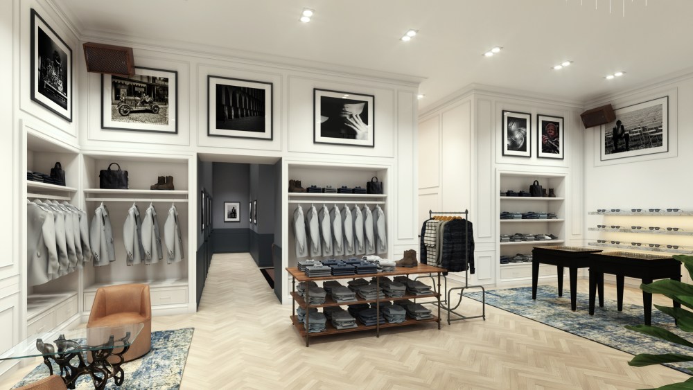 A rendering of the new John Varvatos SoHo store.