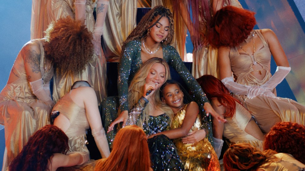 Beyoncé with daughters Blue Ivy and Rumi Carter during "Cowboy Carter Tour" in Los Angeles.