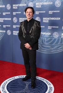Sergey Brin at The 11th Breakthrough Prize Ceremony held at Barker Hanger on April 05, 2025 in Santa Monica, California.