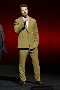 Glen Powell at the Paramount Pictures Presentation as part of CinemaCon 2025 at The Colosseum on April 03, 2025 in Las Vegas, Nevada.