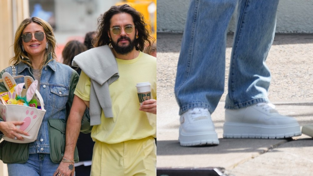 Heidi Klum, Tom Kaulitz, sneakers, platform, denim, Easter, New York