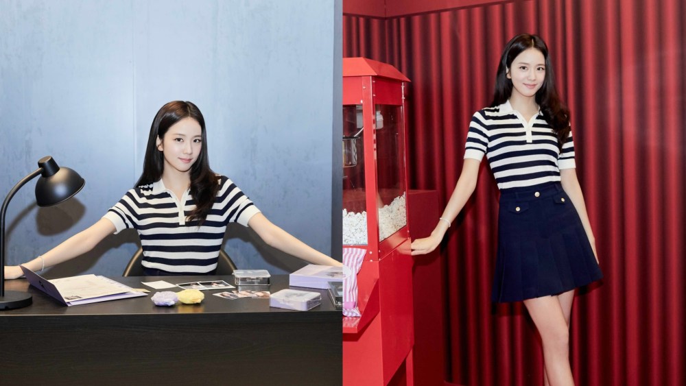 Jisoo wears Tommy Hilfiger for her "Amortage" pop-up in Hong Kong.