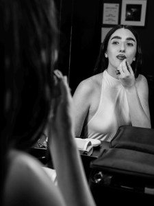 Judeline poses backstage at the Roxy before a performance