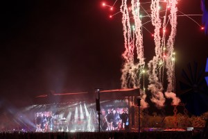 Indio, CA. April 11, 2025  Lady GaGa performs at the  Coachella Main stage at the 2025 Coachella in Indio, CA on Friday, April 11, 2025. (Allen J. Schaben / Los Angeles Times via Getty Images)