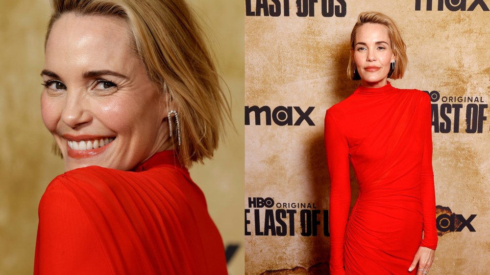 Leslie Bibb wears Mugler at the Sydney premiere of "The Last of Us" Season Two.