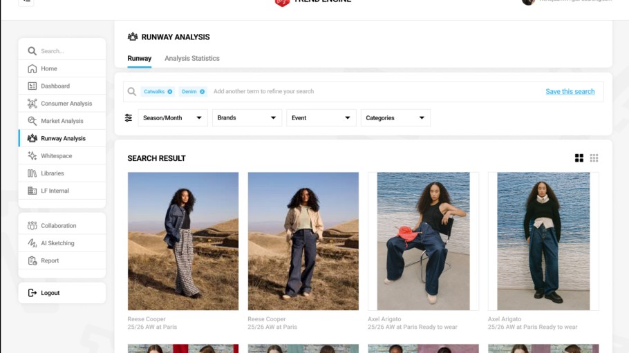 Trend Engine+ delivers consumer insights to denim brands and merchants.